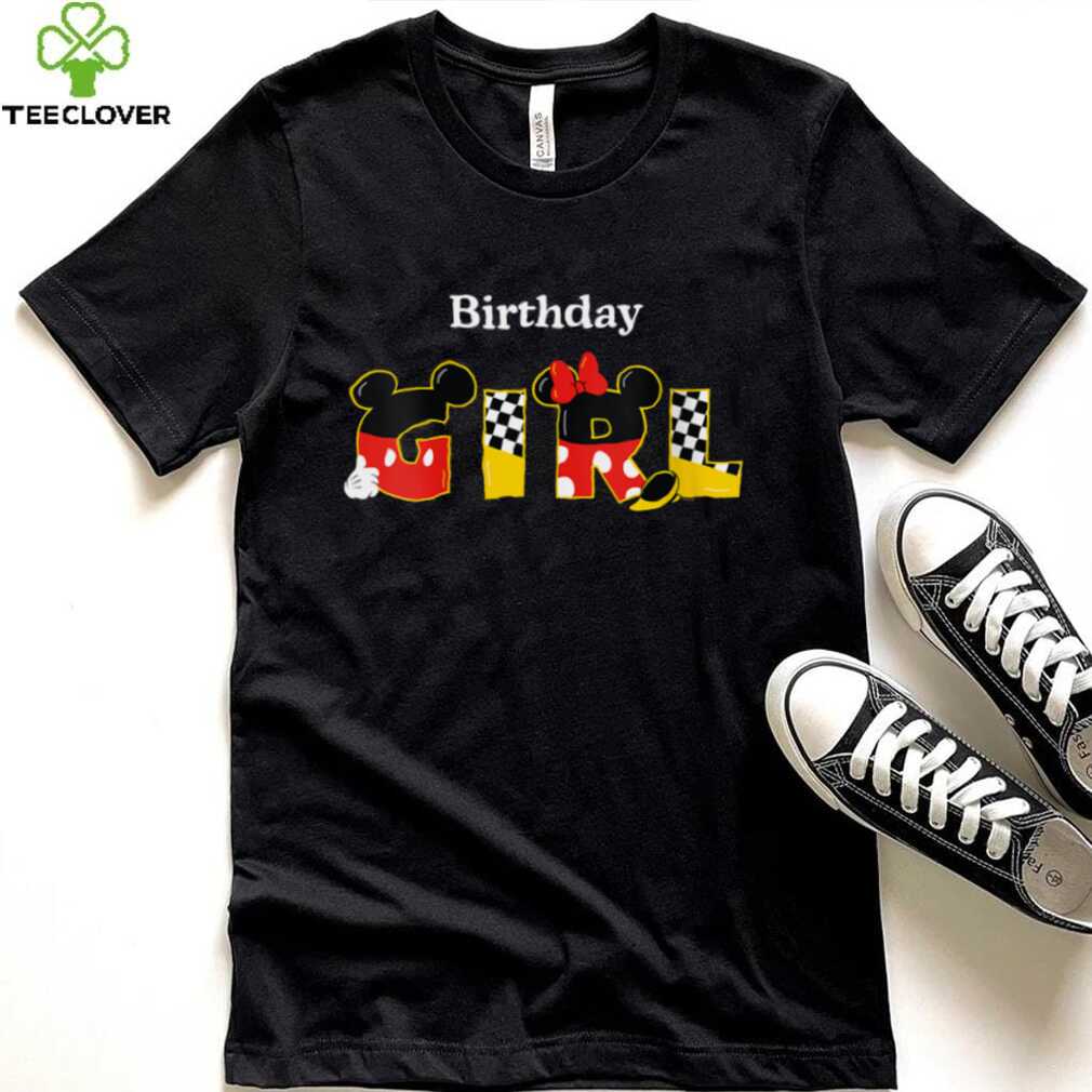 Womens Disney Mickey & Minnie Birthday Girl Birthday Party Shirt