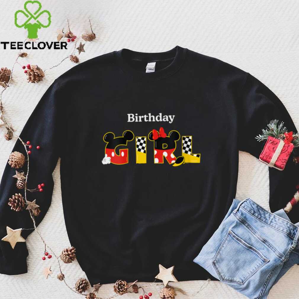 Womens Disney Mickey & Minnie Birthday Girl Birthday Party Shirt