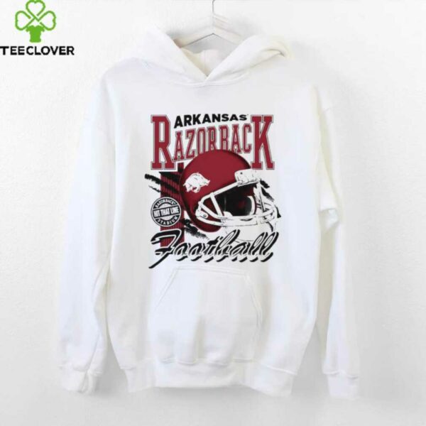 Arkansas Razorbacks hit that line varsity helmet shirt
