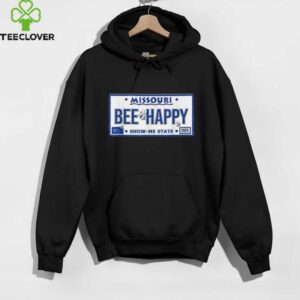 BEE Happy Missouri License Plate Cute Bee Graphic Design