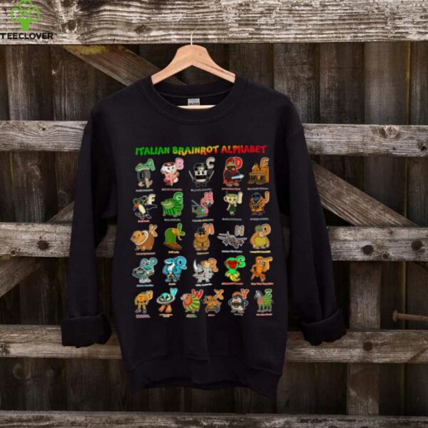 Italian BRAINROT Alphabet Meme Genz Character Shirt
