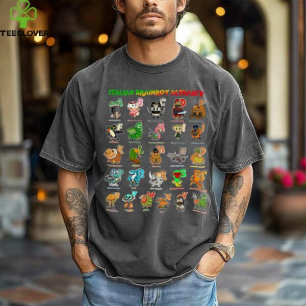 Italian BRAINROT Alphabet Meme Genz Character Shirt