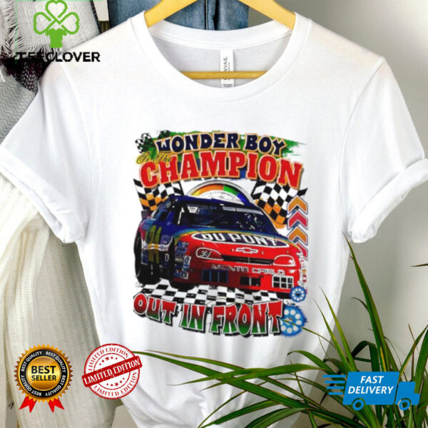 Jeff Gordon Wonder boy champion Dupont race car Nascar shirt