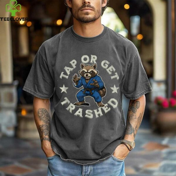 Jiu Jitsu Raccoon BJJ Gi Fight Stance Tap Or Get Thrashed Shirt