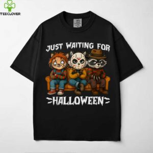 Just Waiting For Halloween Horror Raccoon Shirt