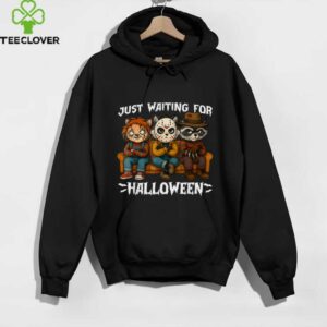 Just Waiting For Halloween Horror Raccoon Shirt