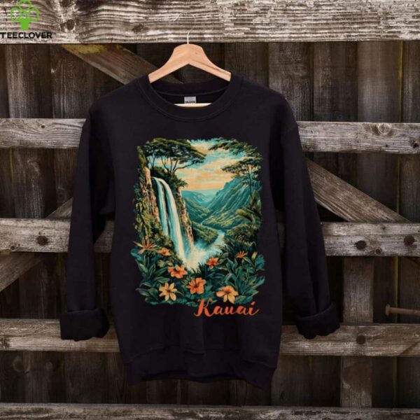 Kauai, Hawaii Waterfall Canyon Rainforest Trees Souvenir Shirt