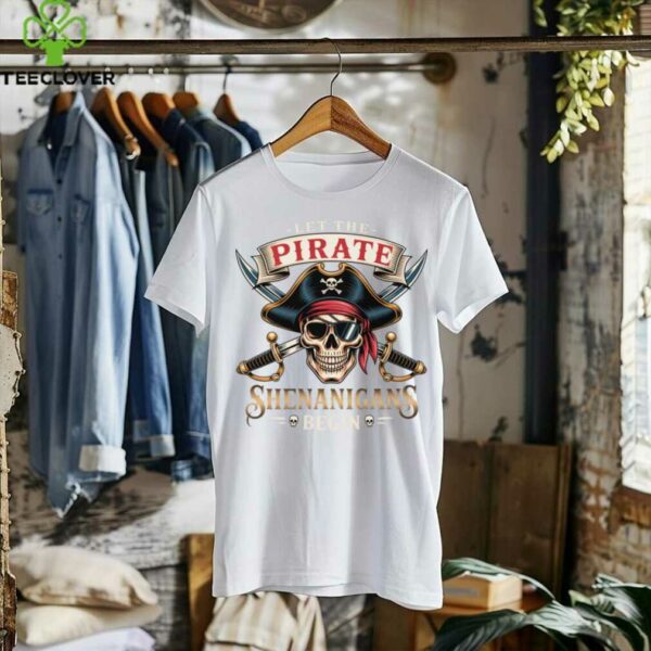 Let The Pirate Shenanigans Begin Halloween Skull Bandana Boy Pullover Shirt
