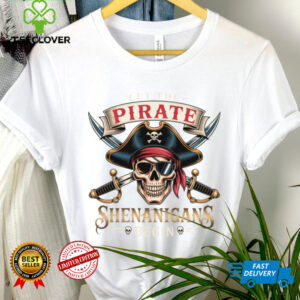 Let The Pirate Shenanigans Begin Halloween Skull Bandana Boy Pullover Shirt