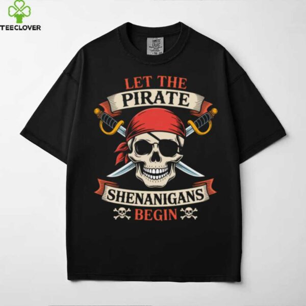 Let The Pirate Shenanigans Begin Halloween Skull Bandana Boy Shirt