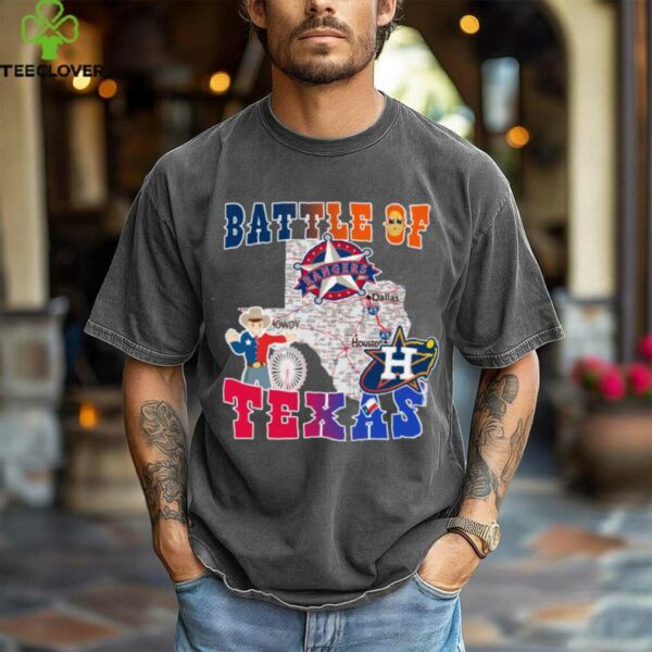 Map Houston Astros Vs Texas Rangers Battle Of Texas Shirt