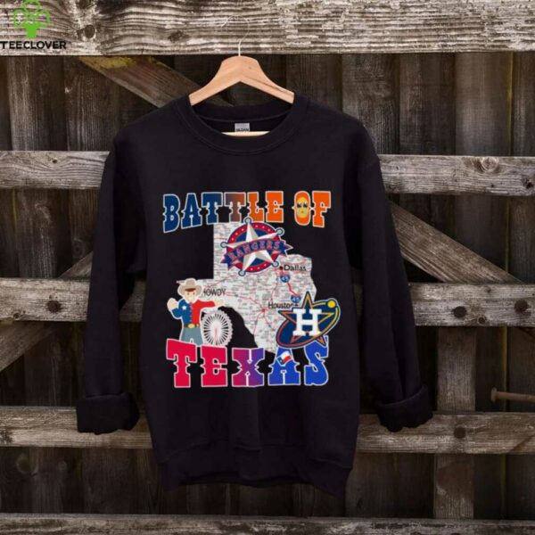 Map Houston Astros Vs Texas Rangers Battle Of Texas Shirt