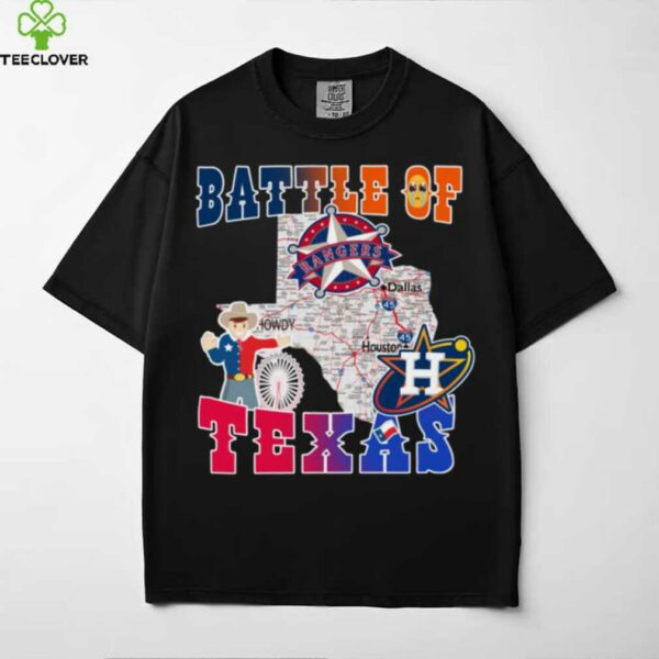 Map Houston Astros Vs Texas Rangers Battle Of Texas Shirt