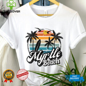 Myrtle Beach South Carolina Palm Tree Surf 70'S Retro Sunset Shirt
