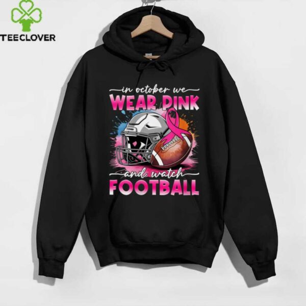 October Wear Pink Watch Football Breast Cancer Awareness Shirt