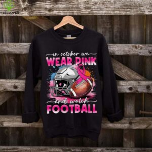 October Wear Pink Watch Football Breast Cancer Awareness Shirt