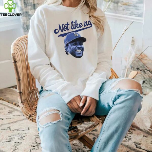 Official Kendrick Lamar big head Los Angeles Dodgers MLB Baseball not like us shirt