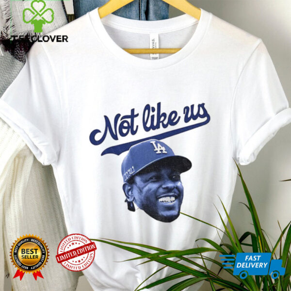 Official Kendrick Lamar big head Los Angeles Dodgers MLB Baseball not like us shirt