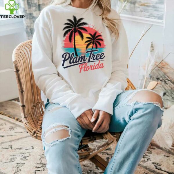 Palm Tree Florida Sunset Tropical Beach Art Shirt