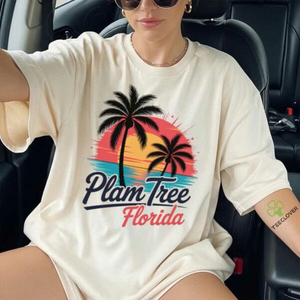 Palm Tree Florida Sunset Tropical Beach Art Shirt