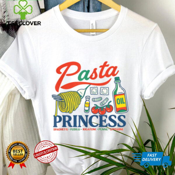 Pasta Princess Retro Foodie Doodle Art Design Shirt