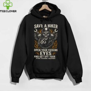 SAVE A BIKER   Skull Motorcycle Attitude Shirt