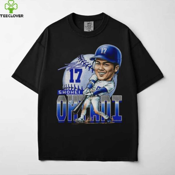 Shohei Ohtani Los Angeles Hitting Los Angeles Dodgers cartoon big head MLB 2025 signature shirt