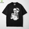 SAVE A BIKER   Skull Motorcycle Attitude Shirt