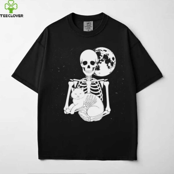 Skeleton Cat Skull Kitty Cute Goth Halloween Shirt