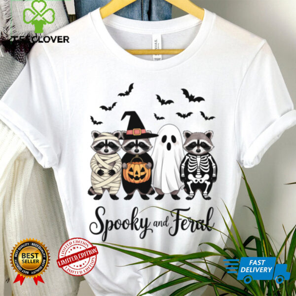 Spooky And Feral Raccoon Halloween Shirt