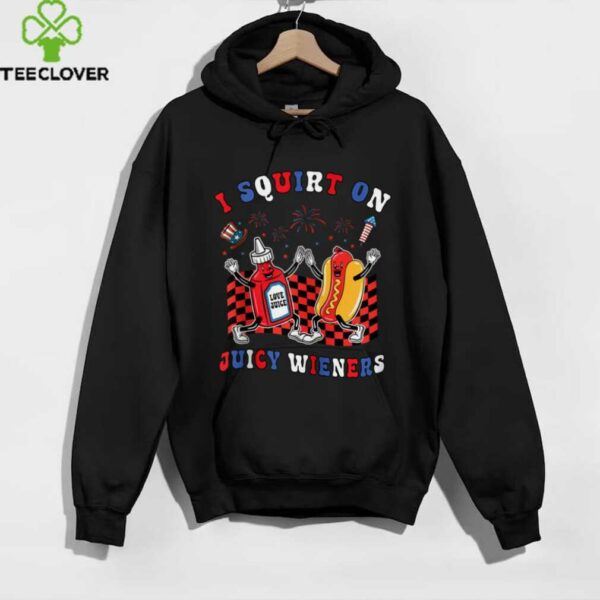 Squirt On Juicy Wieners 4th Of July Hotdog Sarcastic Zip Shirt