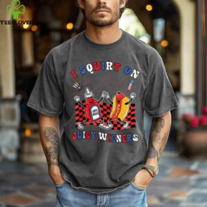 Squirt On Juicy Wieners 4th Of July Hotdog Sarcastic Zip Shirt