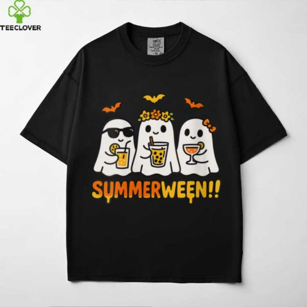 Summerween Ghost Spooky Summer Halloween Beach Vibes Party Shirt