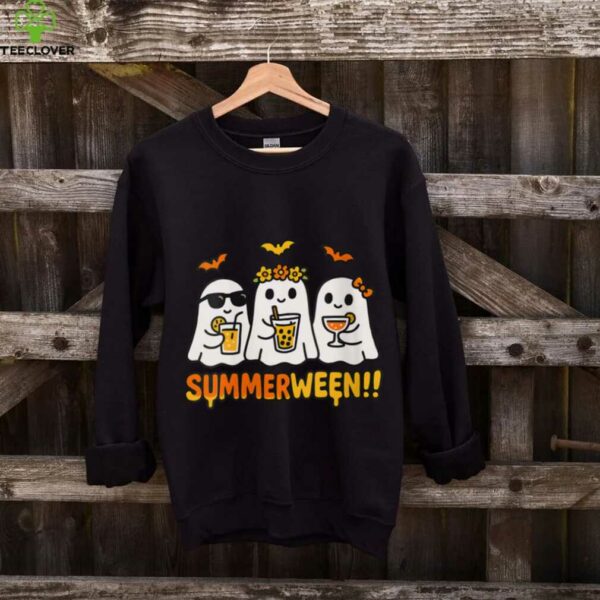 Summerween Ghost Spooky Summer Halloween Beach Vibes Party Shirt