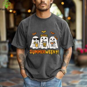 Summerween Ghost Spooky Summer Halloween Beach Vibes Party Shirt
