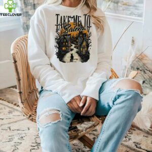 Take Me To Salem Black Cat Halloween Retro Vintage Shirt