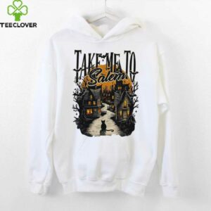 Take Me To Salem Black Cat Halloween Retro Vintage Shirt