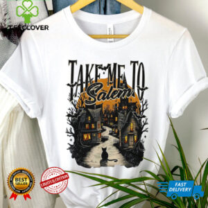 Take Me To Salem Black Cat Halloween Retro Vintage Shirt