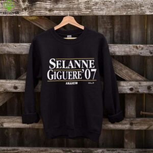 Teemu Selanne & Jean Sebastien Giguere ’07   Anaheim Hockey Shirt