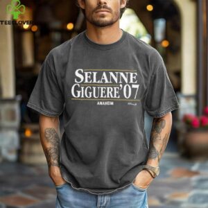 Teemu Selanne & Jean Sebastien Giguere '07 Anaheim Hockey Shirt