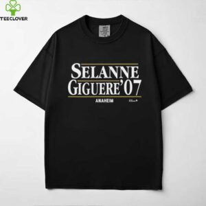 Teemu Selanne & Jean Sebastien Giguere '07 Anaheim Hockey Shirt