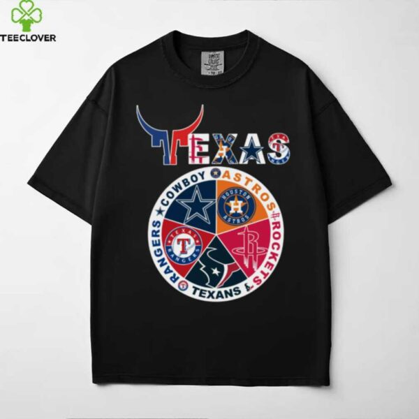 Texas Sports Teams Logo Cowboys x Astros x Rockets x Texans x Rangers Shirt