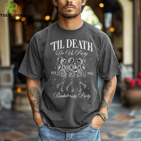 Til Death Do Us Party Retro Halloween Bachelorette Matching Shirt