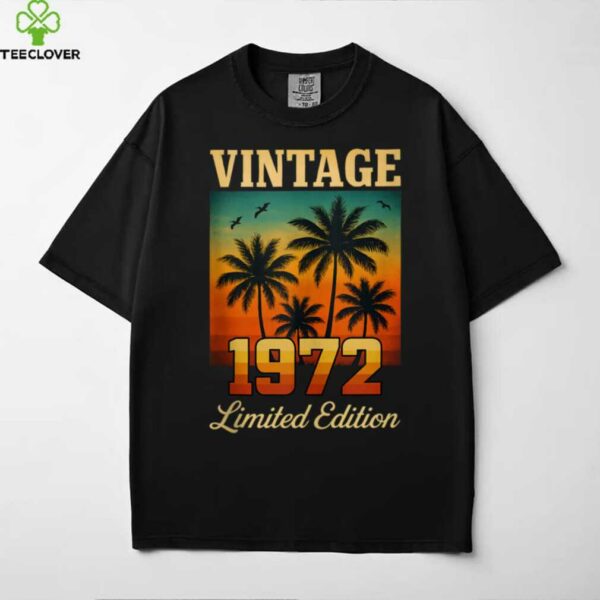 Vintage 1972 Limited Edition 53 Year Old Birthday Retro Palm Shirt