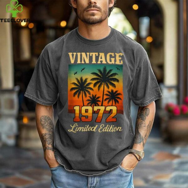 Vintage 1972 Limited Edition 53 Year Old Birthday Retro Palm Shirt