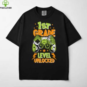 1st Grade Level Unlocked Gamer Vibes Back To School Boys shirt