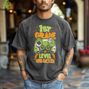 1st Grade Level Unlocked Gamer Vibes Back To School Boys shirt