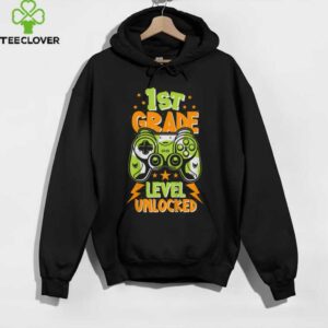 1st Grade Level Unlocked Gamer Vibes Back To School Boys shirt