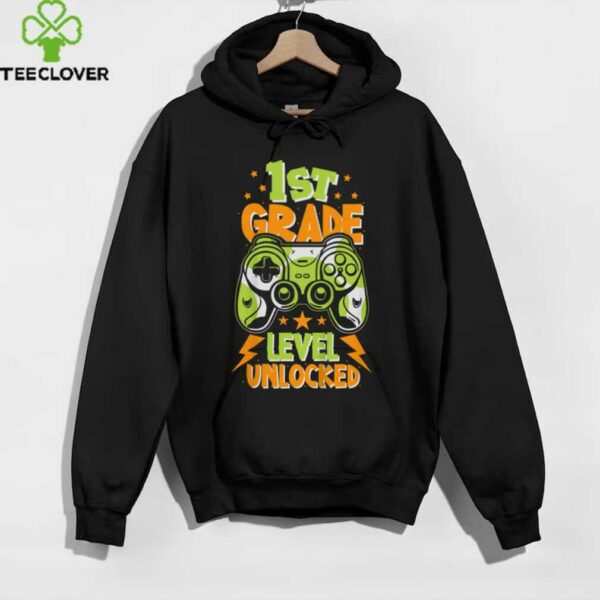 1st Grade Level Unlocked Gamer Vibes Back To School Boys shirt