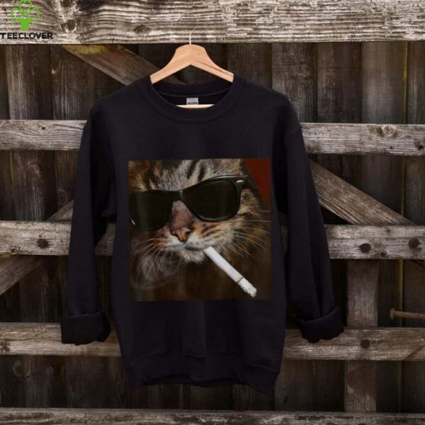 Cigarette Kitten Smoking Cat Meme Stupid Brainrot Shirt